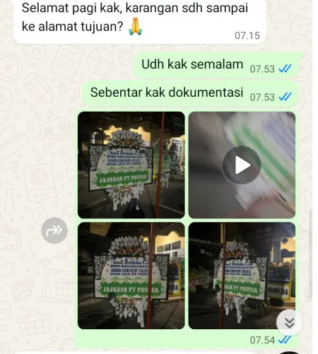 Pengiriman Papan Bunga Selamat Pondok Betung