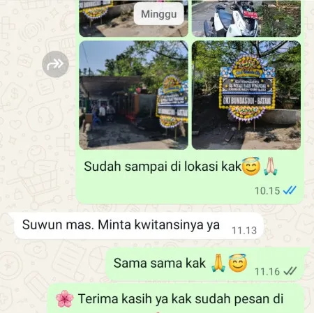 Pengiriman Papan Bunga Duka Pondok Betung