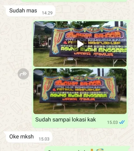 Pengiriman Papan Bunga Pondok Betung